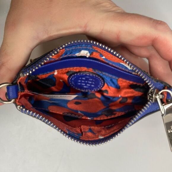 Dana Buchman Blue Zip Close Wallet Orange Blue Liner. - Picture 6 of 8